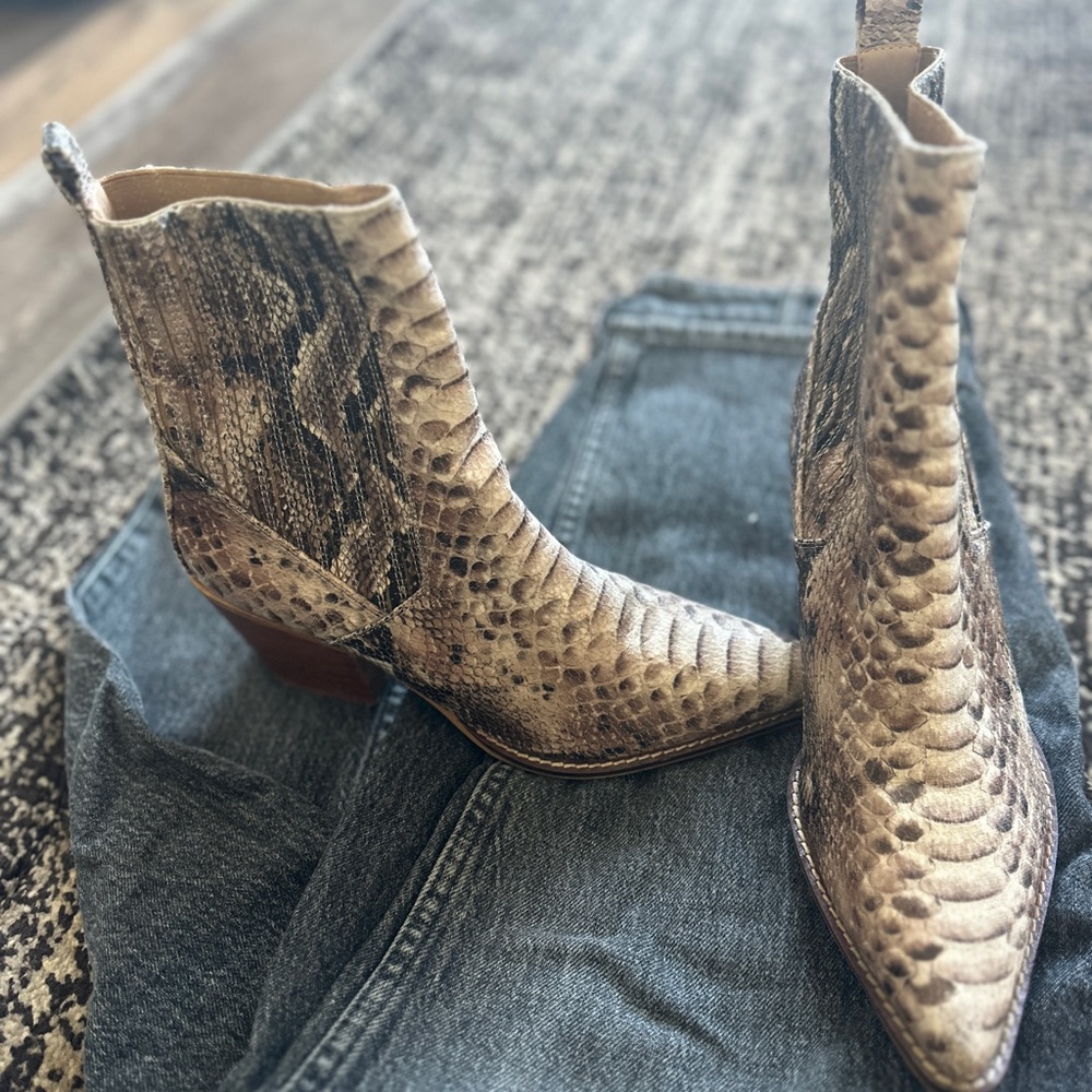 Snake Skin Booties